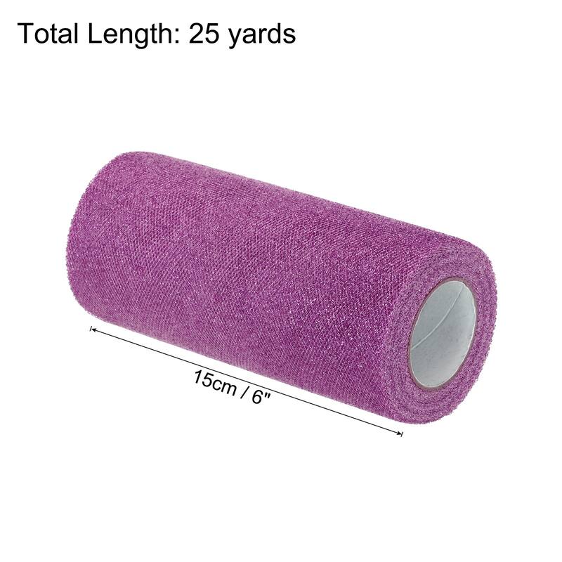 6" Sequin Tulle Ribbon Rolls Glitter Sparkly Netting Fabric for Gift
