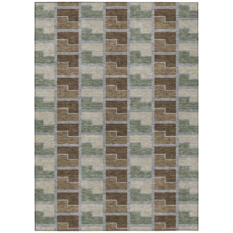 Machine Washable Indoor/ Outdoor Contemporary Kaylee Chantille Rug