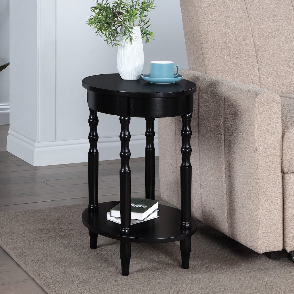 Convenience Concepts Classic Accents Brandi Oval End Table with Shelf
