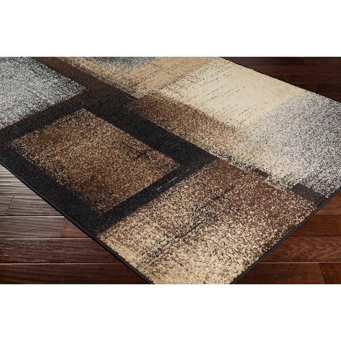 Hypatia Contemporary Brown/Grey Area Rug - 8'10" x 12'9"