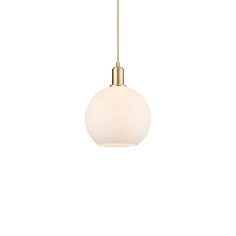 Innovations Lighting 716-1P-13-10 Athens Pendant Athens 10" Wide Mini - Champagne Bronze / Matte White