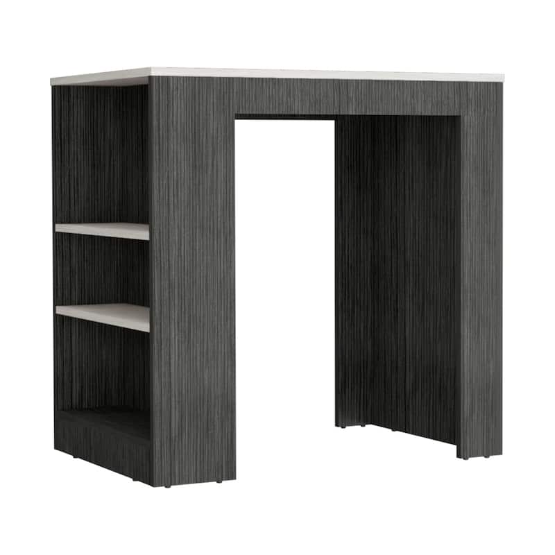 Kitchen Island Doyle, Kitchen, Concrete Gray / Ibiza Marble,High quality and durable