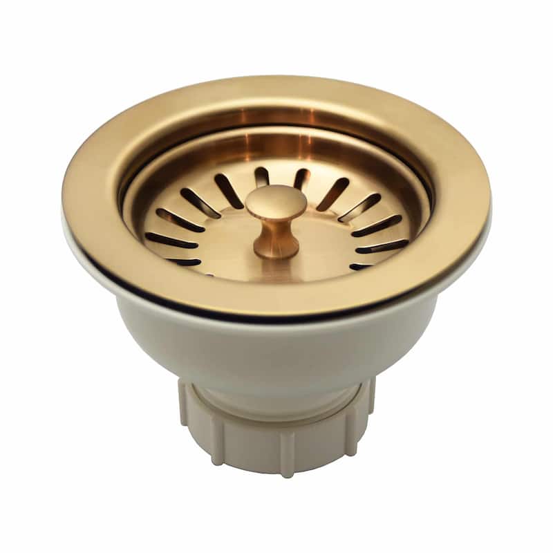 3.5" Basket Strainer for Kitchen Sink Drain - Champagne Bronze