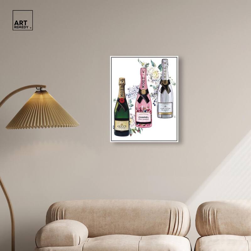 Doll Memories - Champagne Floral Canvas by Art Remedy