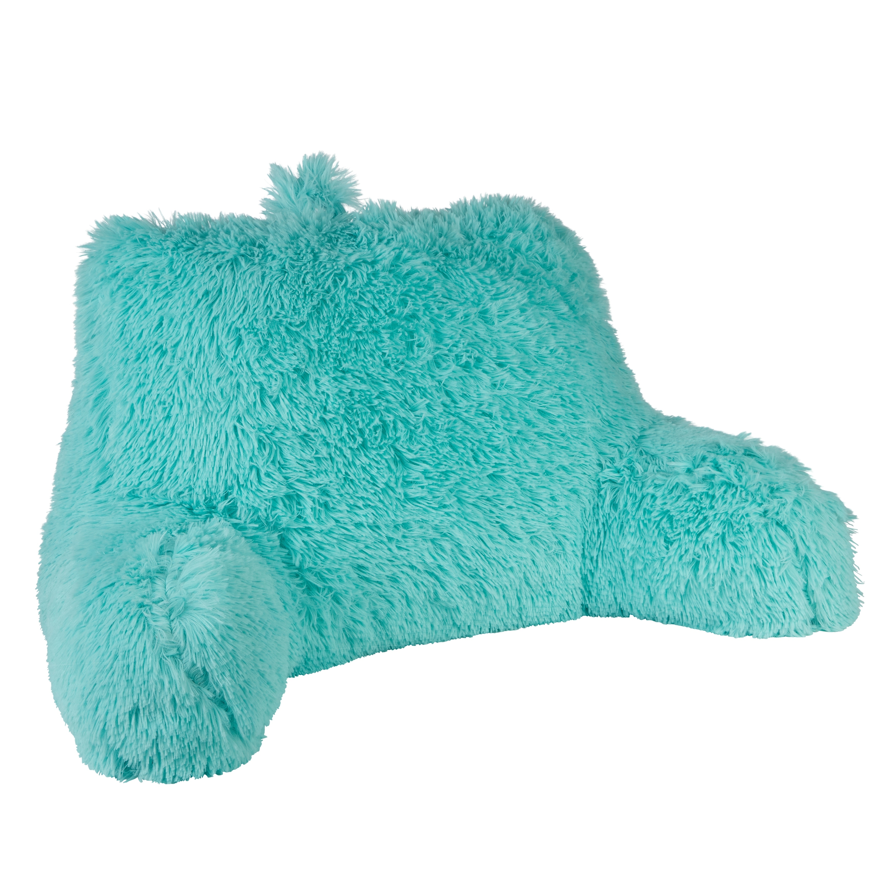 Klear Vu Shaggy Bed Rest Back Support Pillow One Size Peach