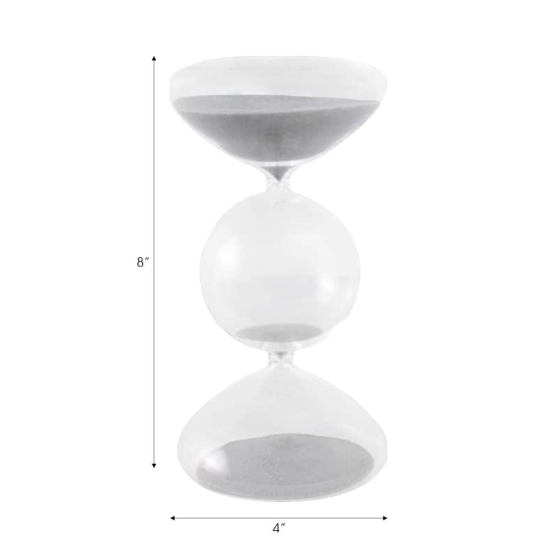 Glass Hourglass Timer Abstract Decorative Sculpture with Modern Design