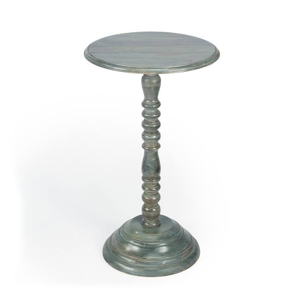 slide 2 of 8, Handmade Butler Artifacts Pedestal End Table (India) Grey - Wood