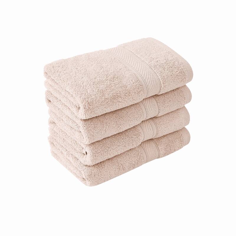 Royal Velvet Regal Plush Towel Collection - 4 Bath Towels - Blush