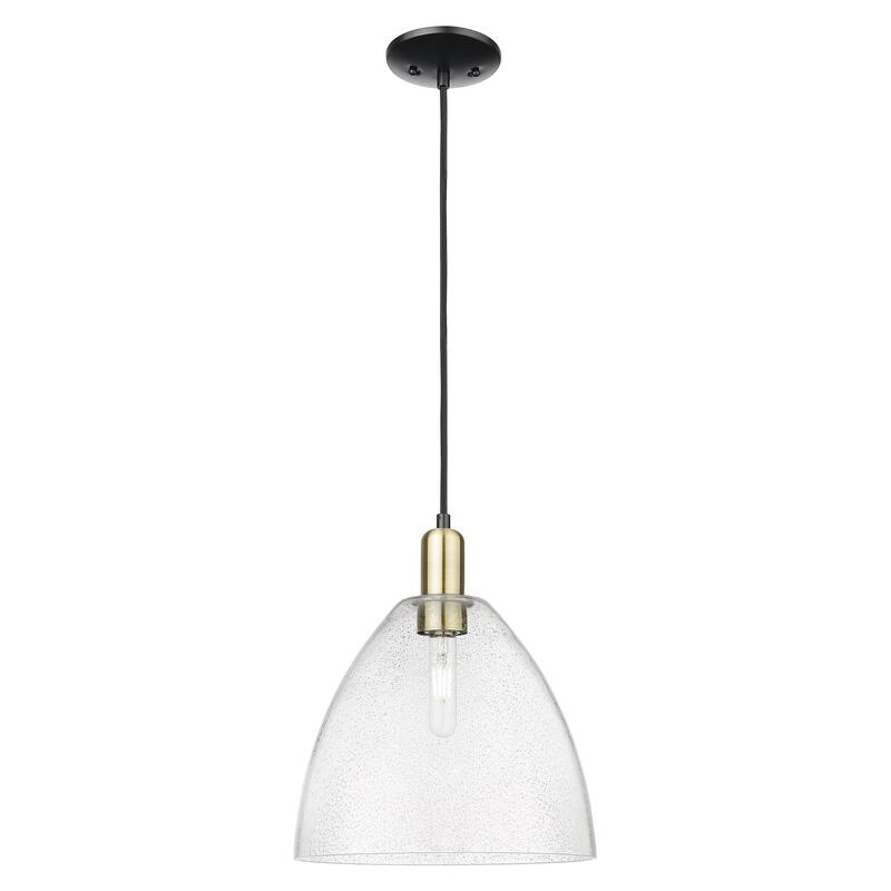 Innovations Lighting Endless Possibilities Arcadia - Bristol - 1 Light 12" Cord Hung Mini Pendant - Black Antique Brass/Seedy