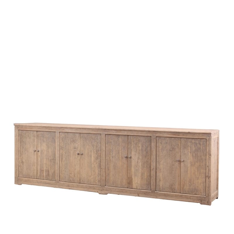 122" Long Ravello Cabnet with 8 Doors Weathered Natural