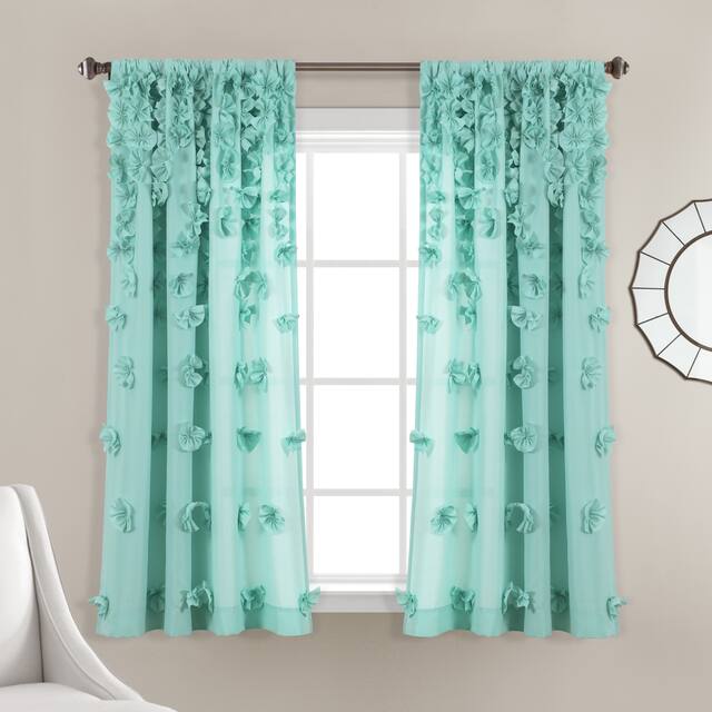 Silver Orchid Turpin Single Window Curtain Panel