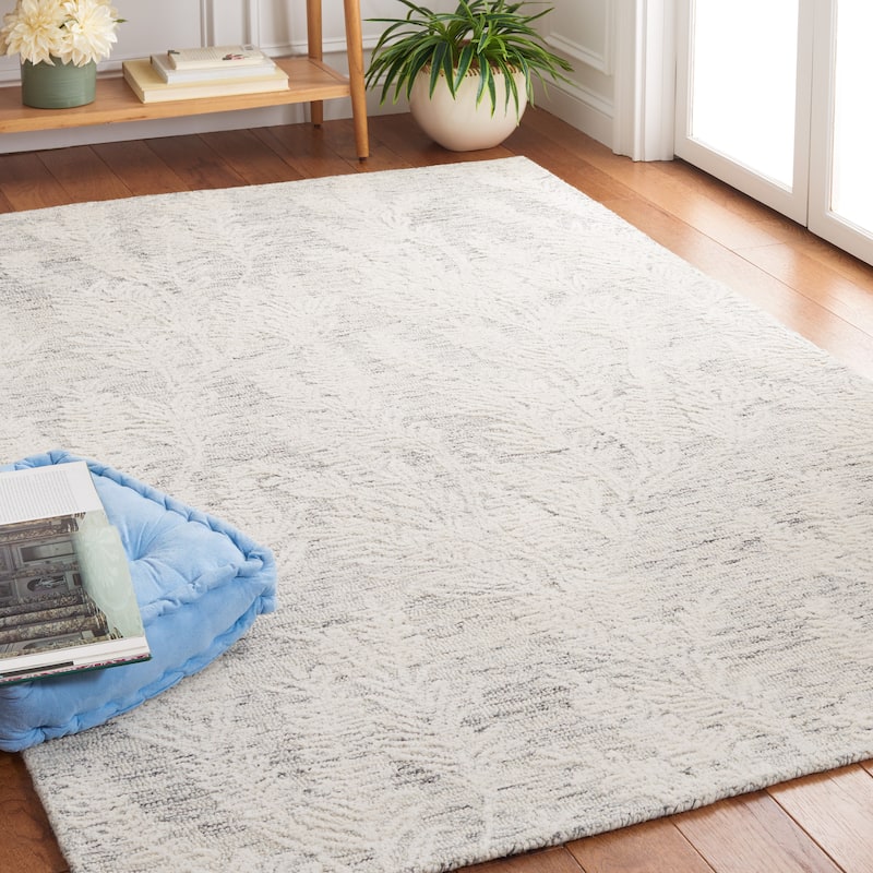 SAFAVIEH Handmade Metro Berendiena Modern Wool Rug - 3' x 5' - Grey/Ivory