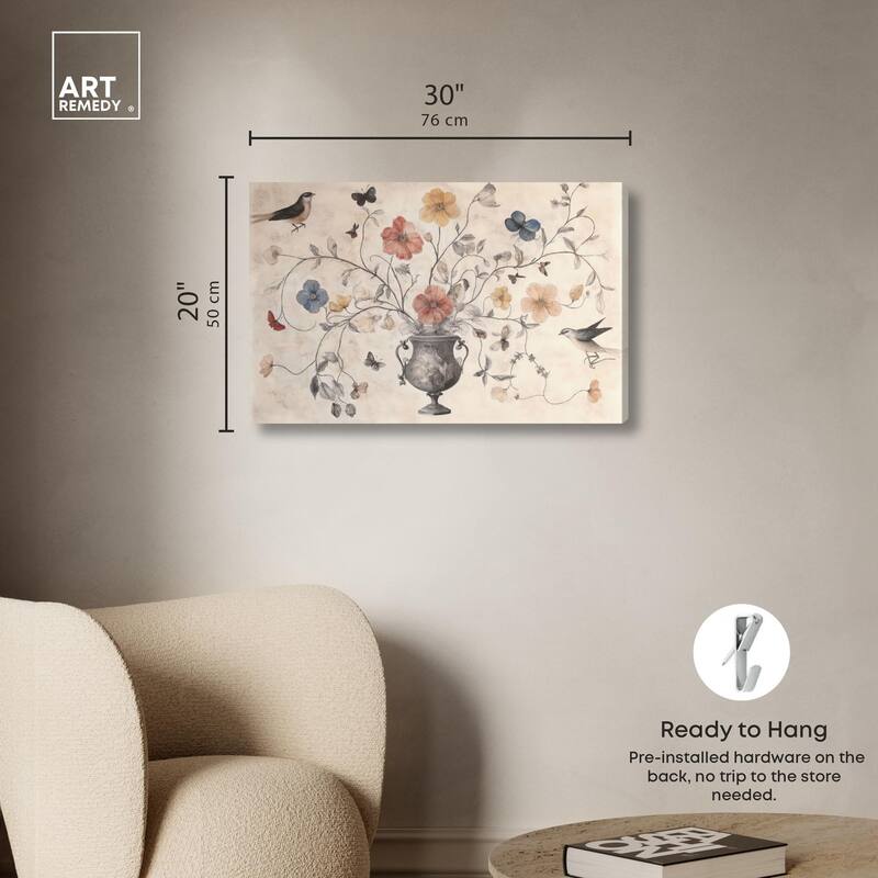 Antique Bouquet Canvas by Art Remedy, Gallery Wrapped