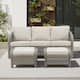 Option Light Grey Wicker Beige Cushion