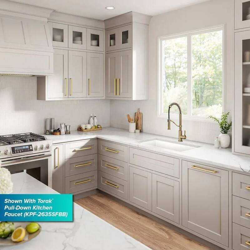 Kraus 31-1/2" Single Basin Undermount Granite Composite Kitchen Sink