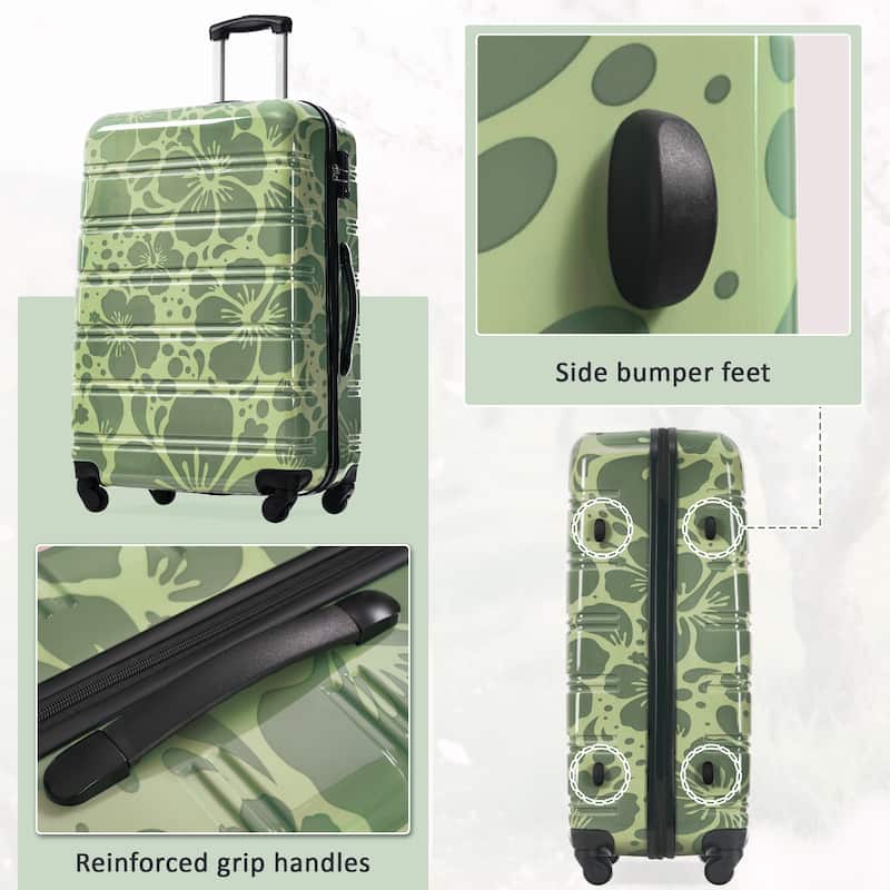 Hardshell Luggage Sets 3 pcs Spinner Suitcase with TSA Lock Lightweight-20"+24"+28" Luggages