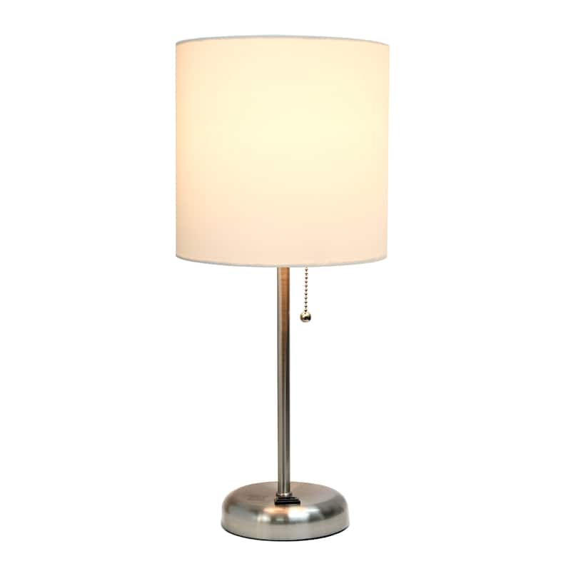 Simple Designs 9.5" Desk Lamp with Charging Outlet and LED Bulb Included - 19.50