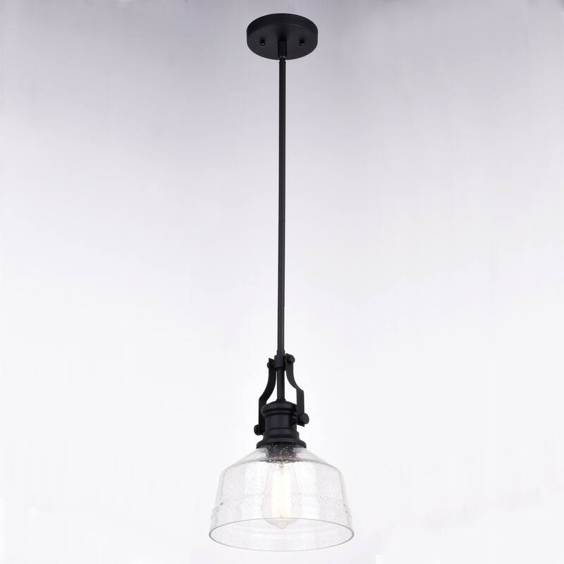 Beloit Farmhouse Kitchen Island Mini Pendant Ceiling Light Clear Seeded Glass