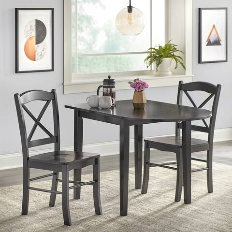 Simple Living Country Cottage Drop Leaf 3-piece Dining Set