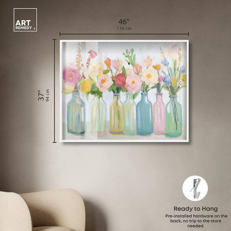 Bottled Blooms Shadowbox by Art Remedy