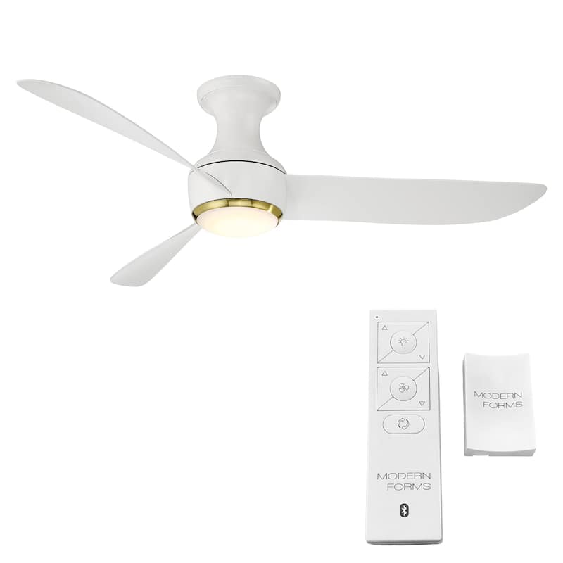 Corona 3-Blade Smart FlushMount Ceiling Fan 54in 3000K LED & Remote - N/A