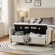 preview thumbnail 6 of 43, Angelus Modern 56''W Upholstered Flip Top Storage Bench withTwo Pillows and Arms by HULALA HOME