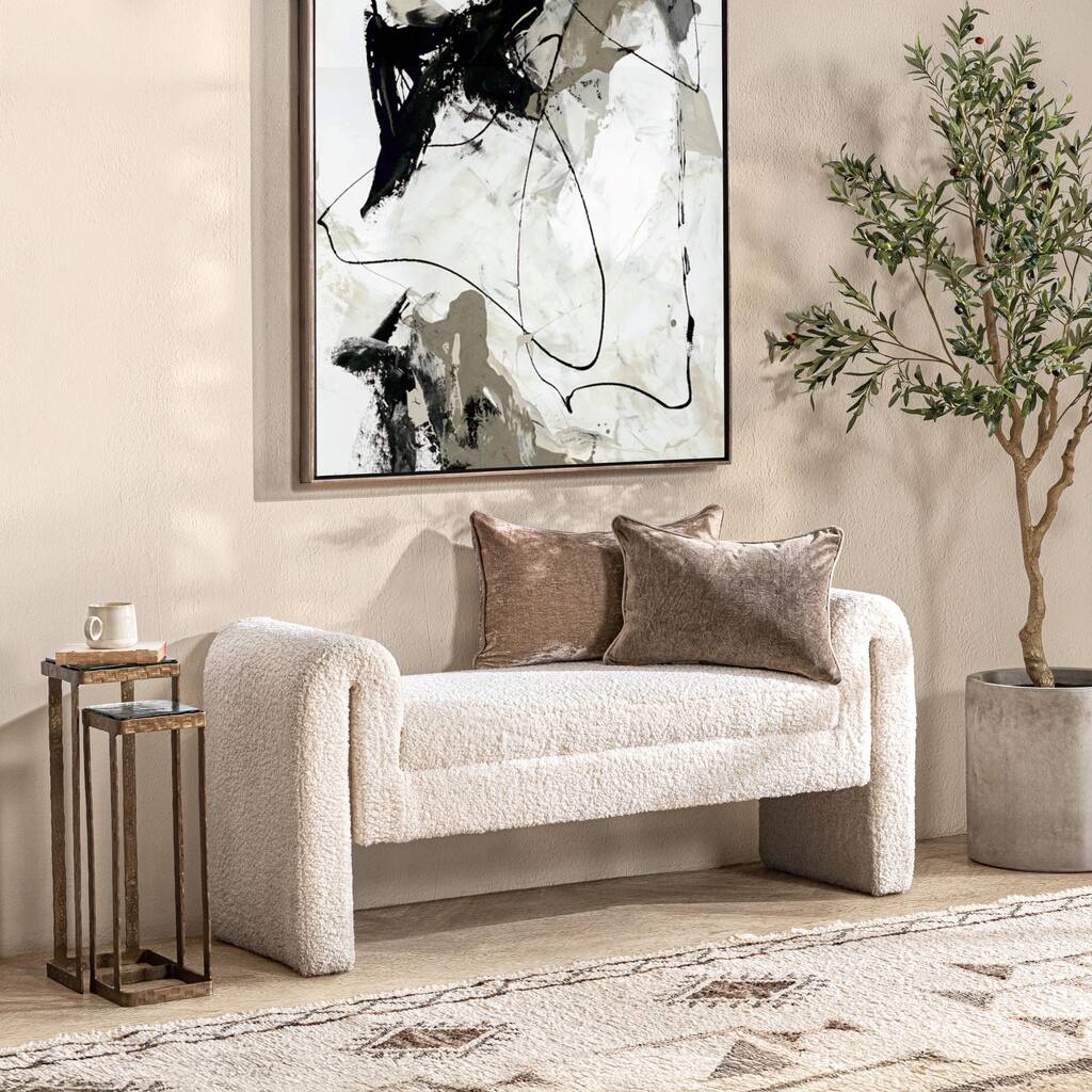 Classic Home Ada Upholstered Fabric Bench