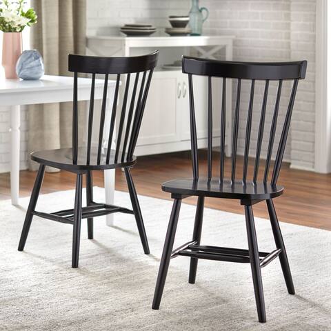 Simple Living Slat Back Solid Wood Dining Chairs (Set of 4) - On Sale ...