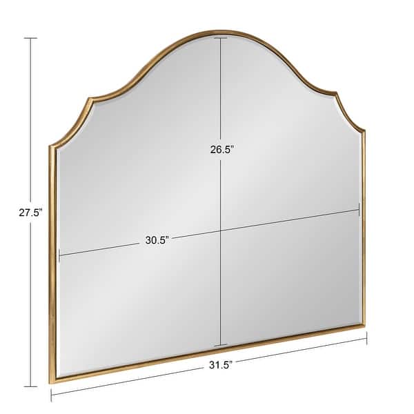 dimension image slide 13 of 14, Kate and Laurel Leanna Framed Arch Wall Mirror