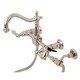 preview thumbnail 13 of 20, Heritage Wall Mount Bridge Kitchen Faucet with Brass Sprayer Polished Nickel