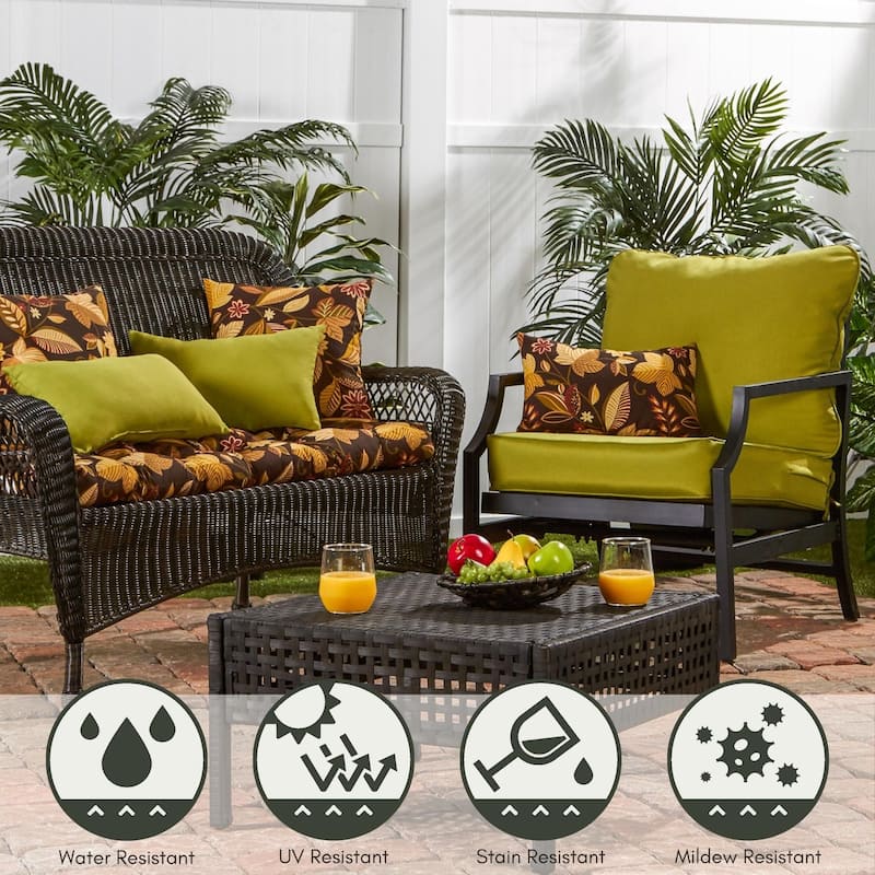 Rectangular Outdoor 12-inch x 19-inch Timberland Floral Accent Pillows (Set of 2)