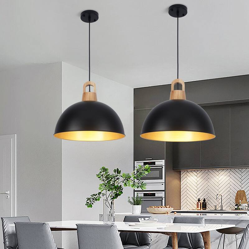 1 - light Industrial Dome Pendant Modern Hanging Lamp for Dining Room Living Room Foyer
