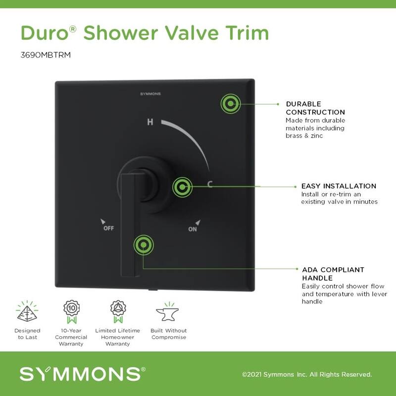 Symmons 3690TRM Duro Pressure Balanced Valve Trim Only with Single