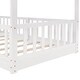 preview thumbnail 6 of 9, White Twin Over Twin Bunk Bed with Slide and Ladder