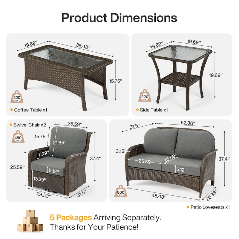 Patio Conversation Sets With Cushions