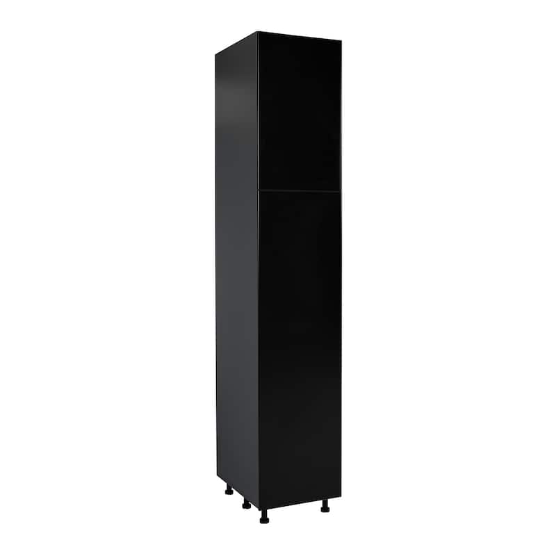 18" x 96" Utility Cabinet-Double Door-Grey - 18 x 96 x 23 3/8 - Black