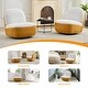 preview thumbnail 10 of 47, 2-Piece Chenille Color Blocking Swivel Chairs Set