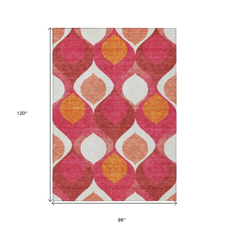HomeRoots Ogee Transitional Rectangle Outdoor Rug