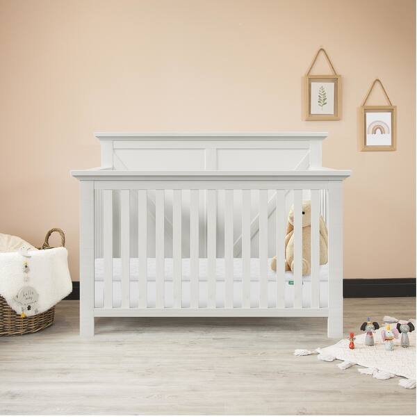 slide 2 of 10, Jarah 4-in-1 Convertible Baby Crib White