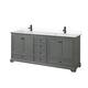 Option Dark Gray / Carrara Cultured Marble Top / Matte