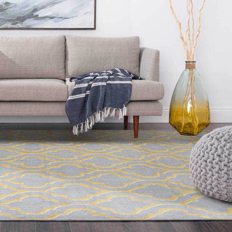 Wyman Farmhouse Geometric Indoor Area Rug