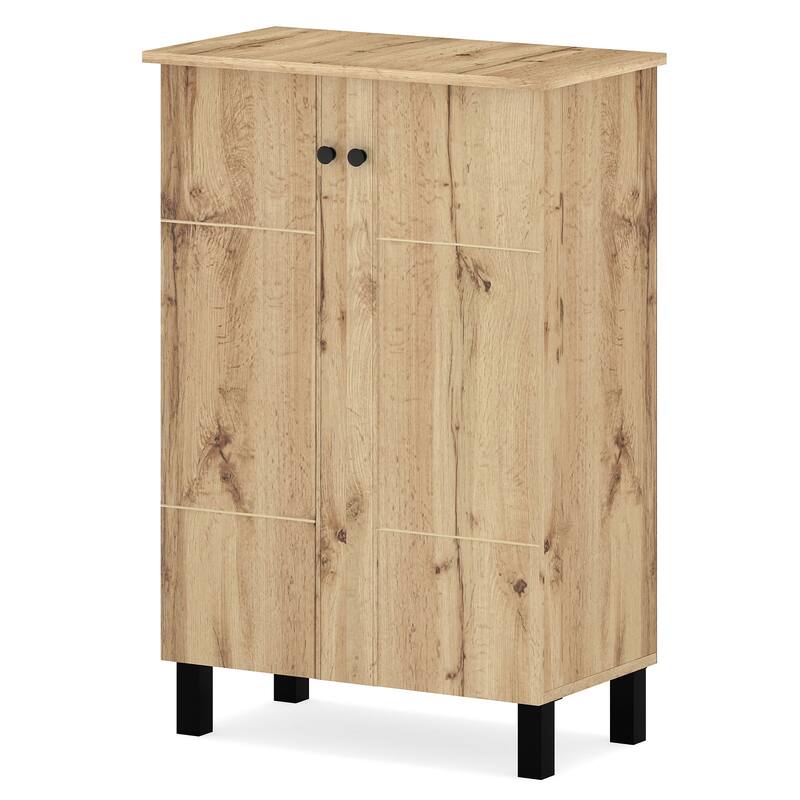 Gymax Shoe Storage Cabinet 4-Tier Shoe Organizer w/ Removable Shelves