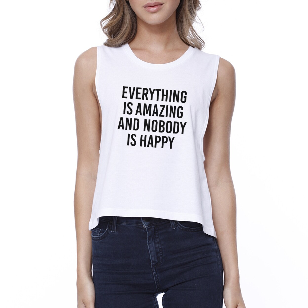 white crop top gym