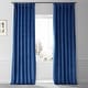 preview thumbnail 82 of 153, Exclusive Fabrics Signature Plush Velvet Hotel Blackout Curtain (1 Panel) Babylonian Blue - 50 X 108