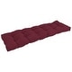 preview thumbnail 94 of 94, Solid Twill Tufted Indoor Bench Cushion (Multiple widths from 42 to 60 inch) 55" wide - Burgundy