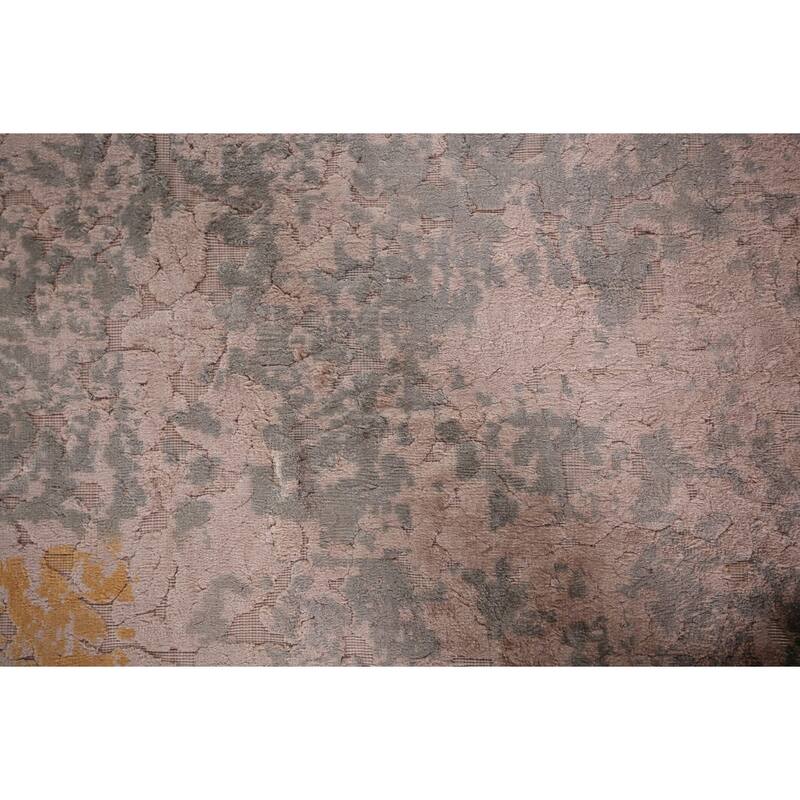 Contemporary Colorful Abstract Area Rug Handmade Wool Carpet - 7'10" X 9'11"