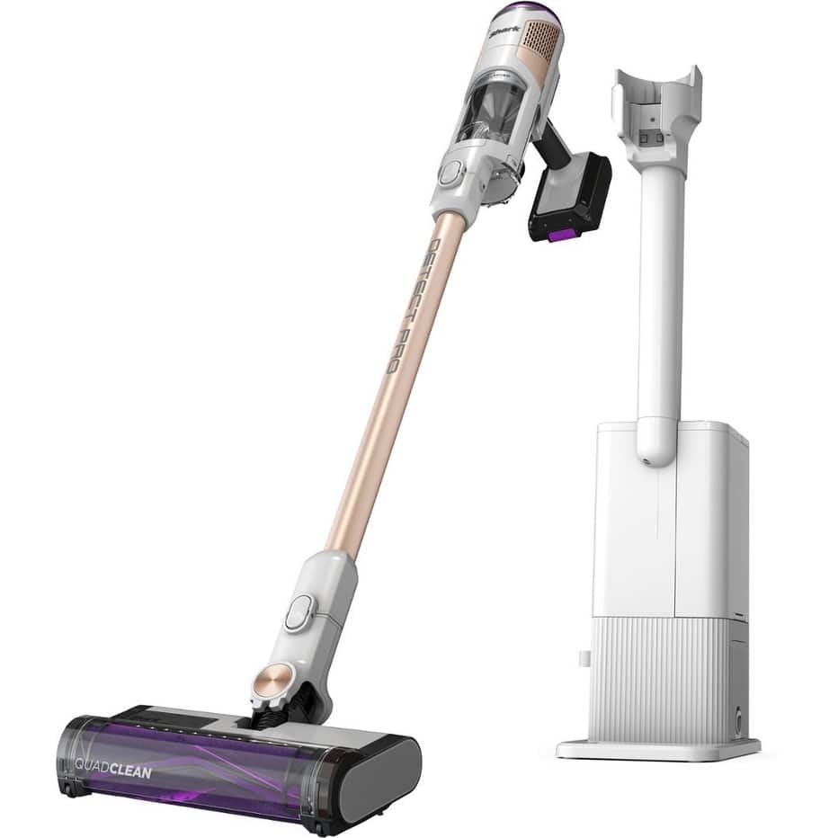 Shark R-IW3511 DirtDetect Pro Cordless Stick Vacuum, White/Brass - Certified Refurbished