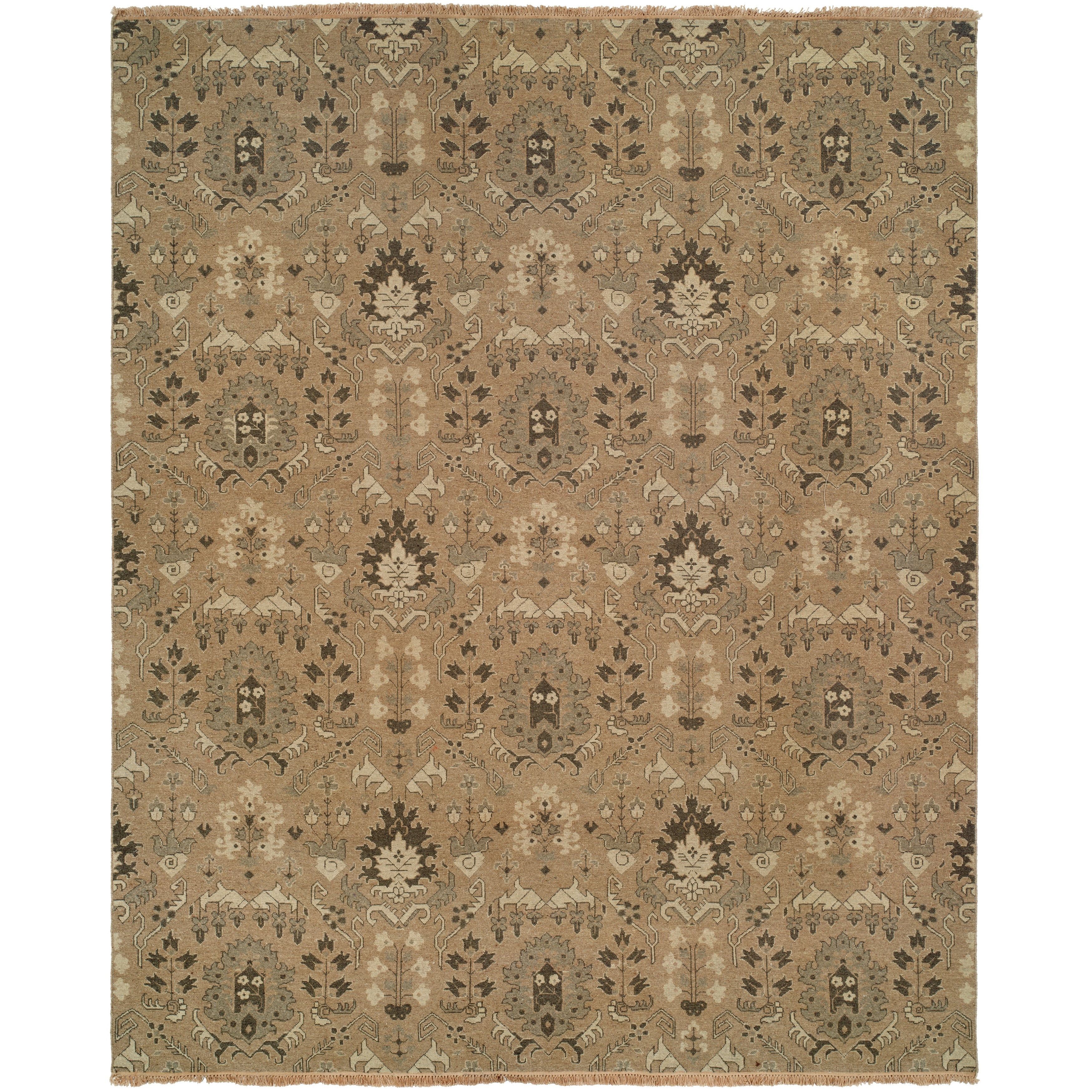 Traditional Multi-Colored Flatweave Wool Area Rug