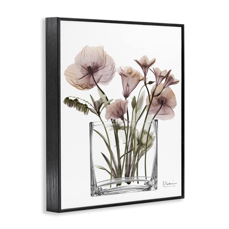 Stupell Modern Translucent Flowers Framed Giclee Art Design By Albert Koetsier