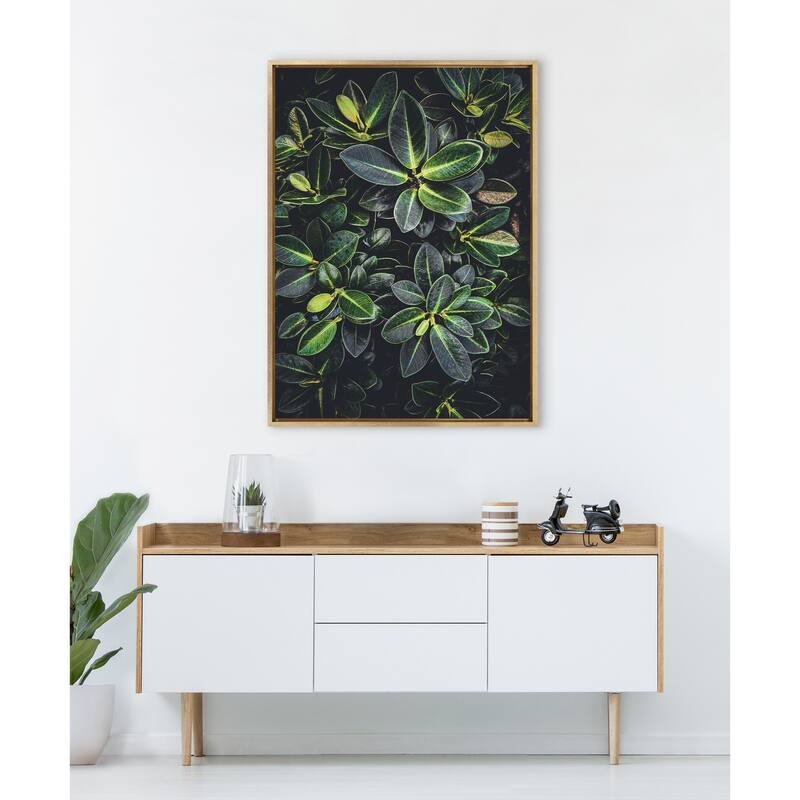 Kate and Laurel Sylvie Botanical Frame Canvas by Creative Bunch Studio